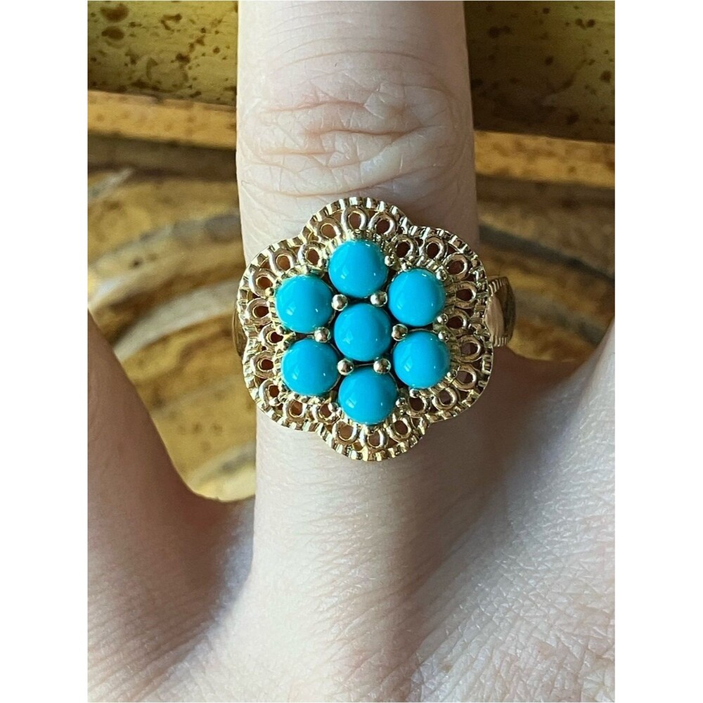 Sleeping Beauty Turquoise Sterling Silver Ring Size 7